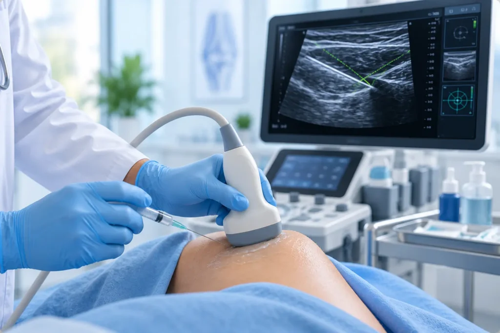 Ultrasound-guided procedure at Blessing Labs